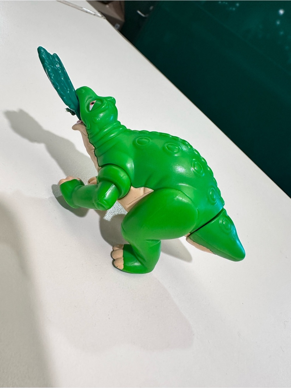 Land Before Time Dinosaur "Spike" Pull Toy Burger King 1997 Tested Working